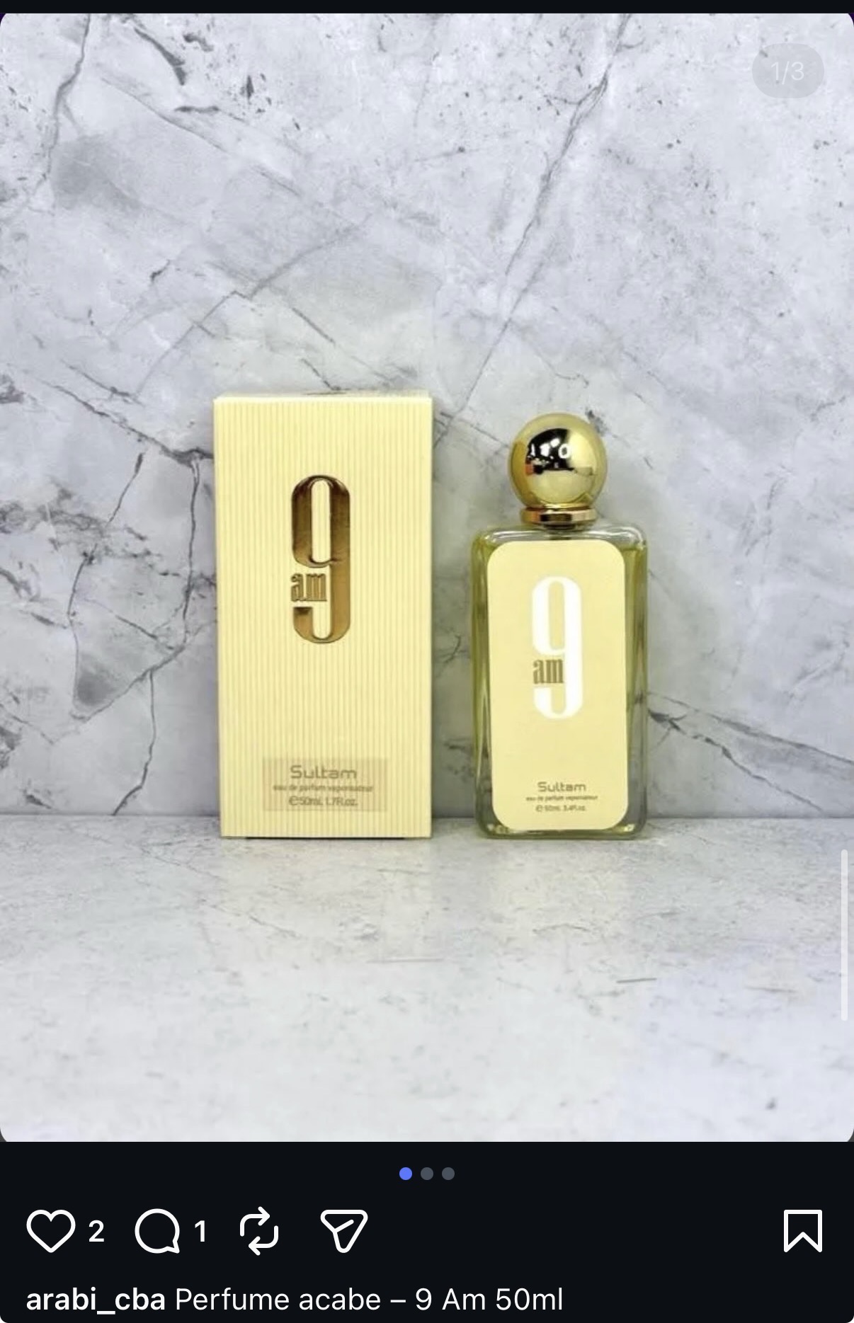 Perfume árabe 9 AM 50ml