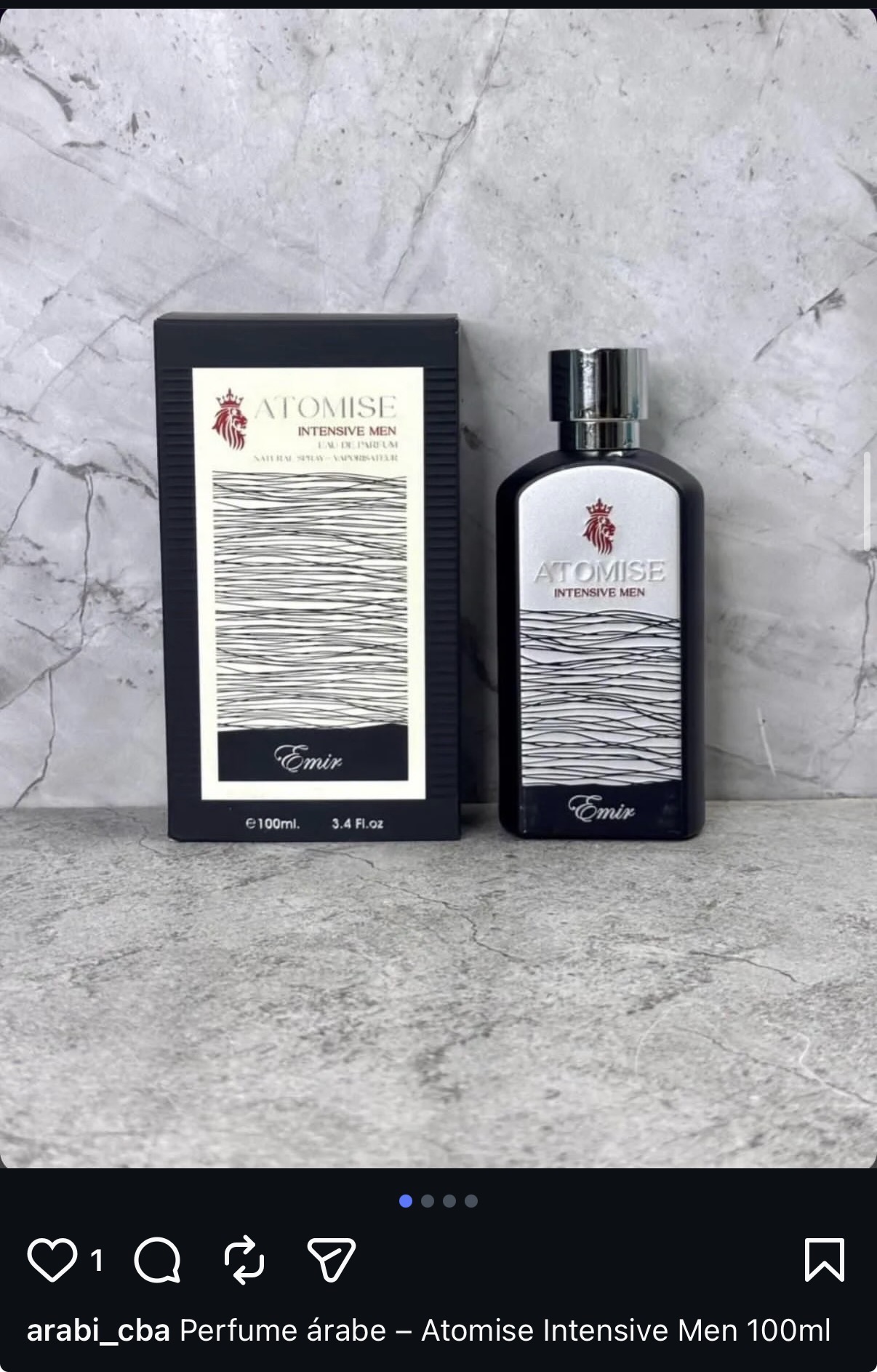 Perfume árabe Atomise Intensive Men 100ml